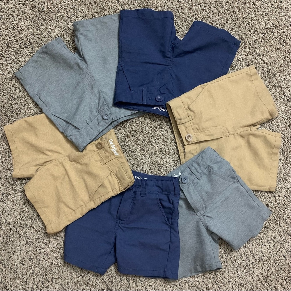 6 Pairs of Cat & Jack Toddler Boys Quick Dry Shorts 2T